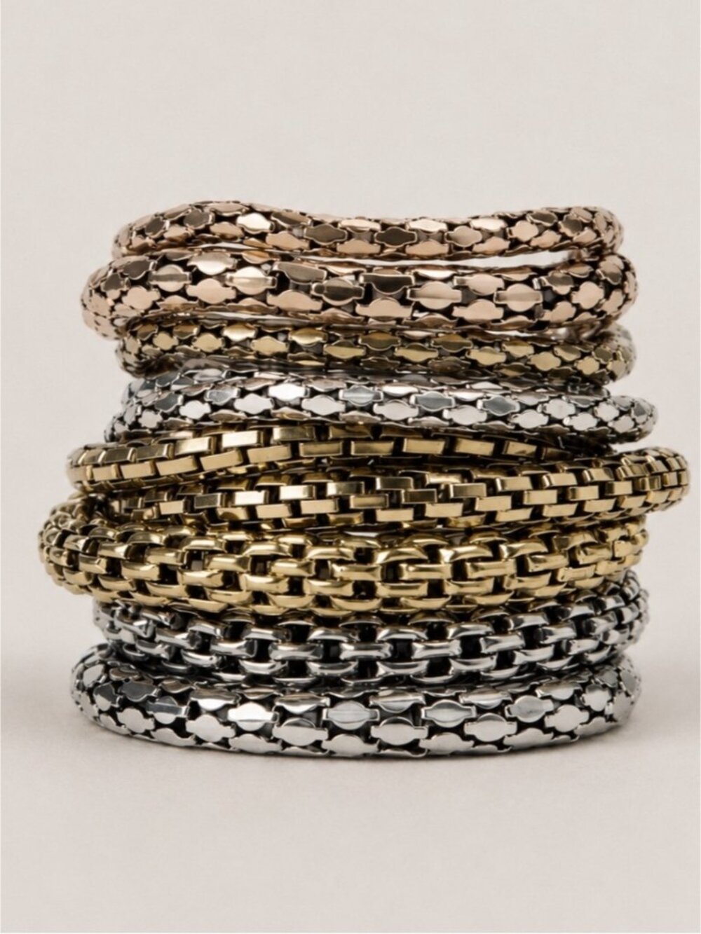 New! Gold Silver Mixed Metal Bracelet Stack Set of 9 NWOT